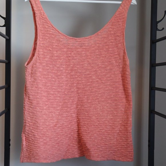 Roxy Knitted Pink Tank Top Size L - Picture 2 of 2